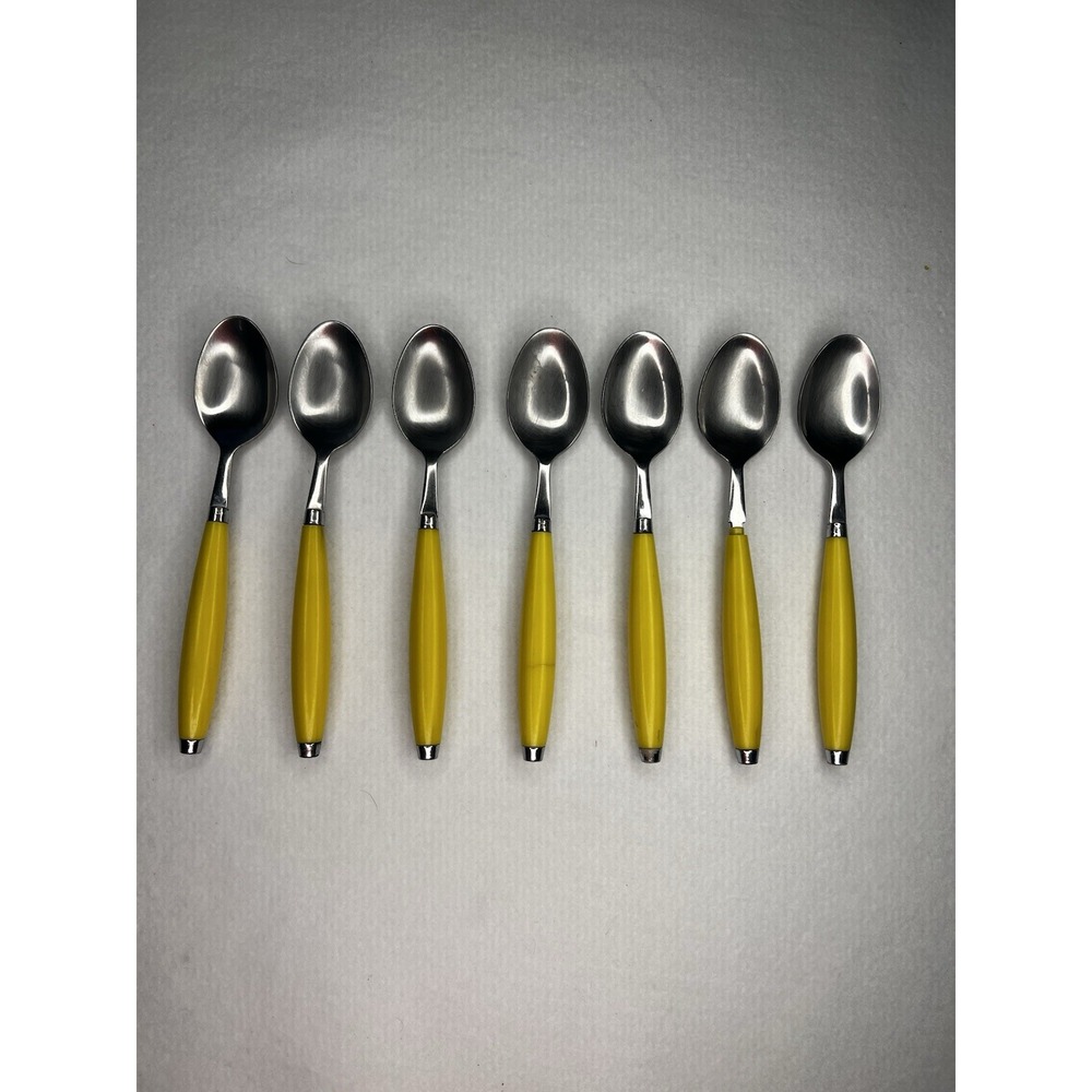 Fiesta Cambridge Yellow Soup Spoons Set of 7 Fiestaware Flatware Replacement